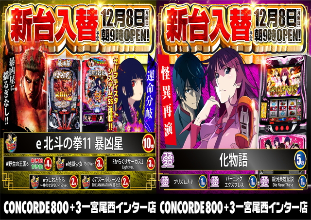 12月8日新台入替